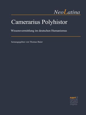 cover image of Camerarius Polyhistor